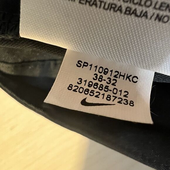 Mens Nike Dri Fit Black Golf Pants Straight Leg 38x32 Casual Athletic FLAWED - Picture 7 of 14